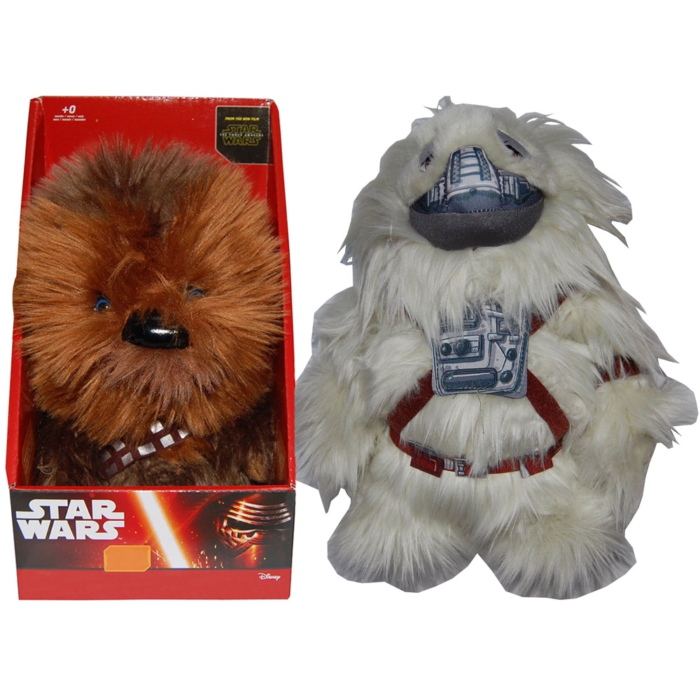 Set 2 jucarii din plus Chewbacca, 21 cm si Moroff, 27 cm, Star Wars - 1 | YEO