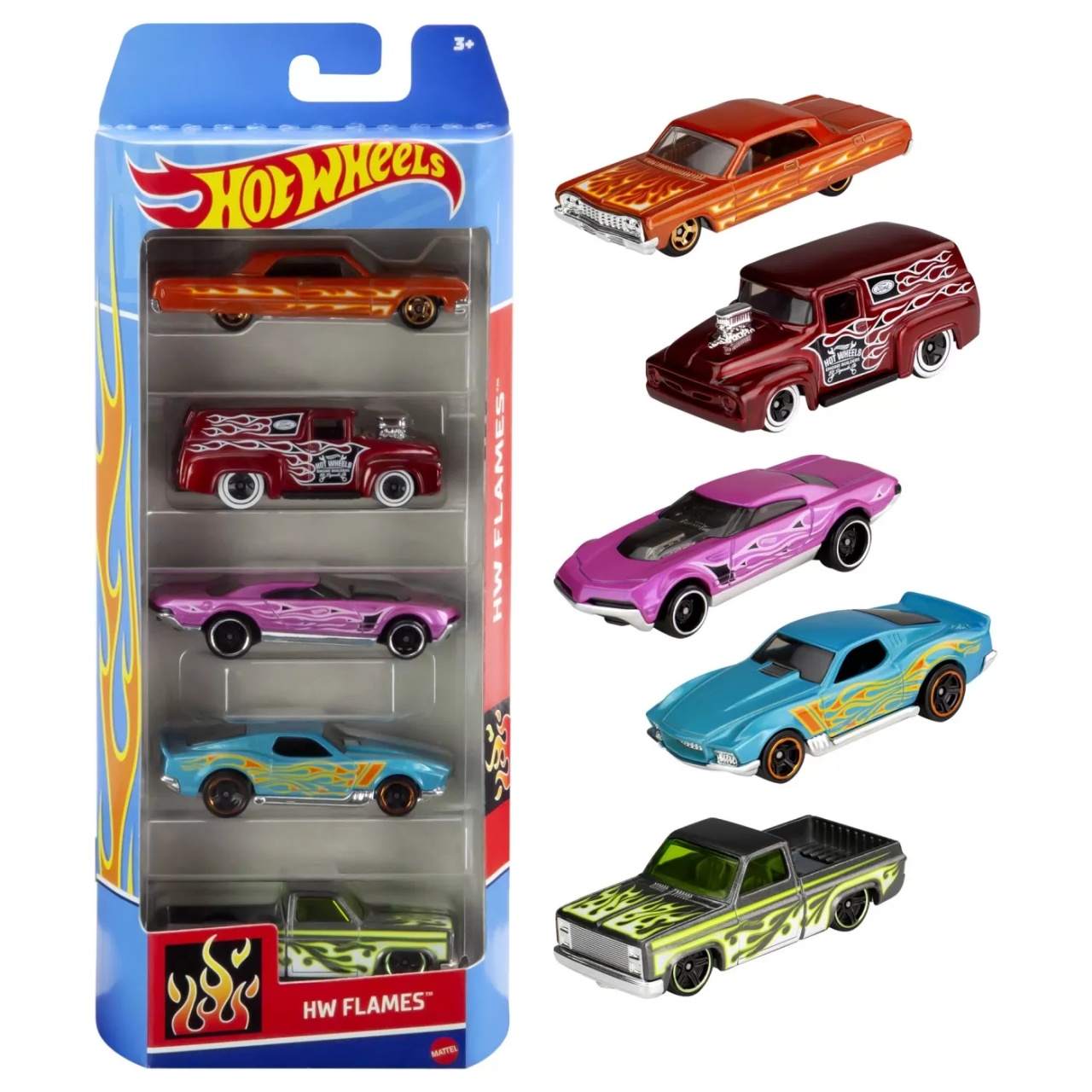 Set 5 Masini Hot Wheels Hw Flames