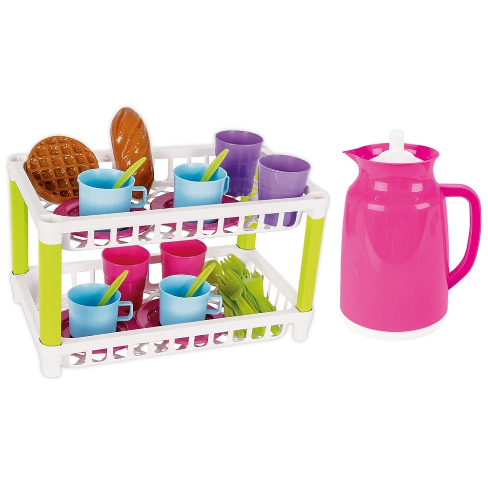 Set de servit ceaiul Pilsan Hamarat Two-Tier Tea pink