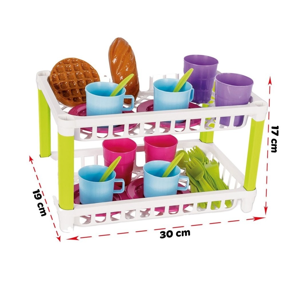 Set de servit ceaiul Pilsan Hamarat Two-Tier Tea pink - 1 | YEO