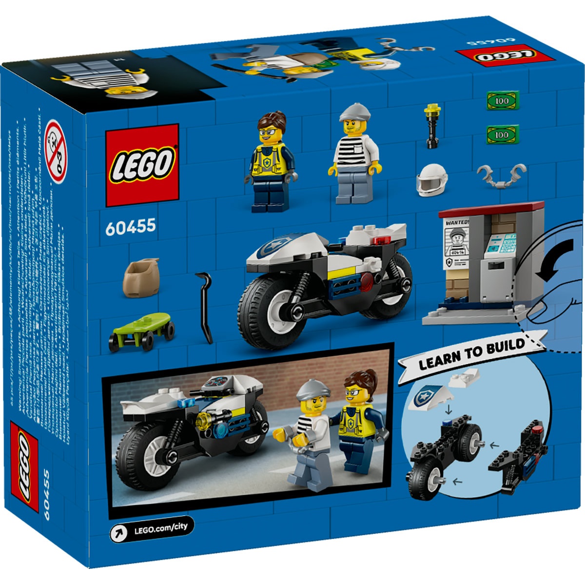 Set LEGO City - Urmărire cu motocicleta de poliţie (60455) - 2 | YEO