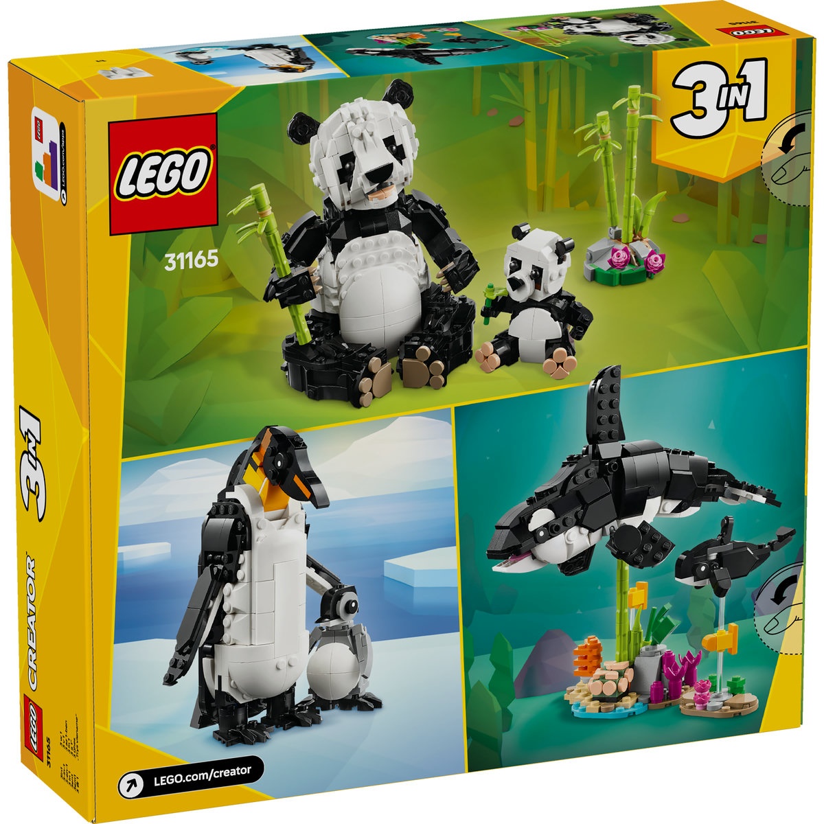 Set LEGO Creator - Animale salbatice: Familia de ursi panda (31165) - 3 | YEO