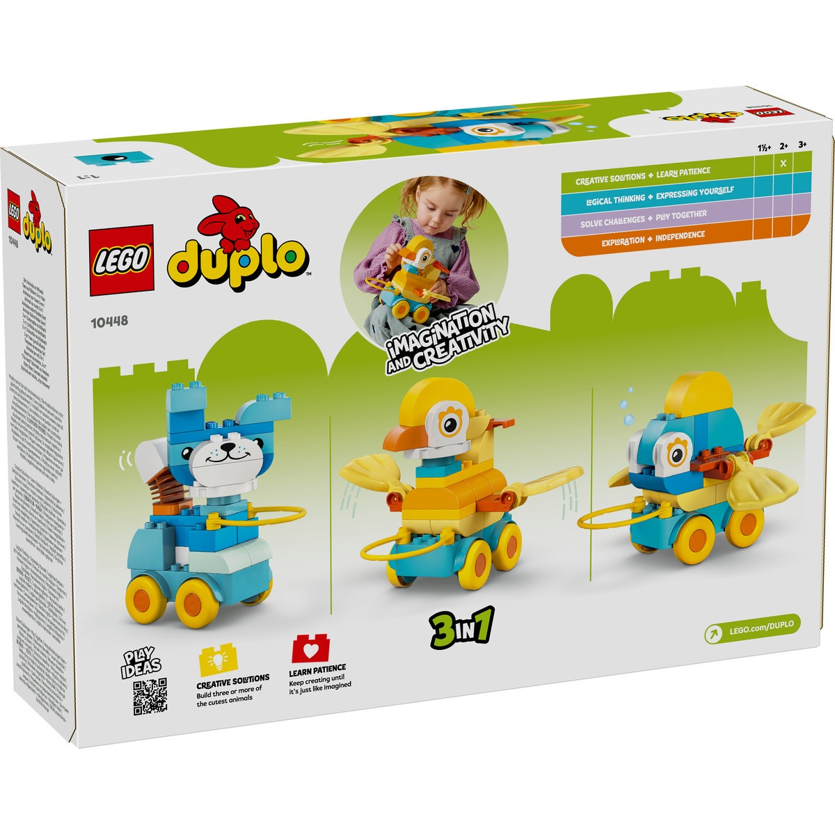 Set LEGO DUPLO - Animale pe roţi 3 în 1 (10448)