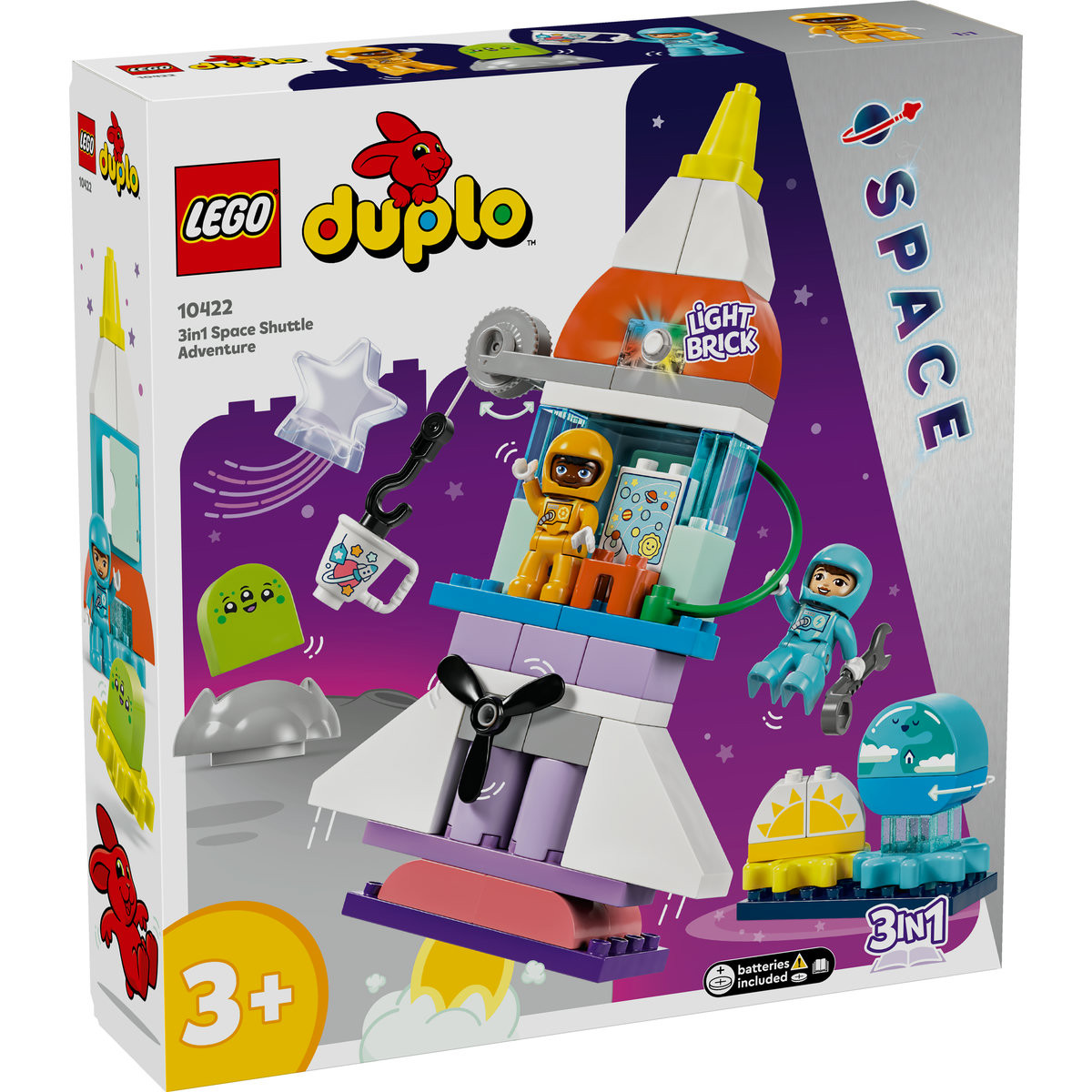 Set LEGO DUPLO - Aventura cu naveta spatiala 3in1 (10422) - 1 | YEO