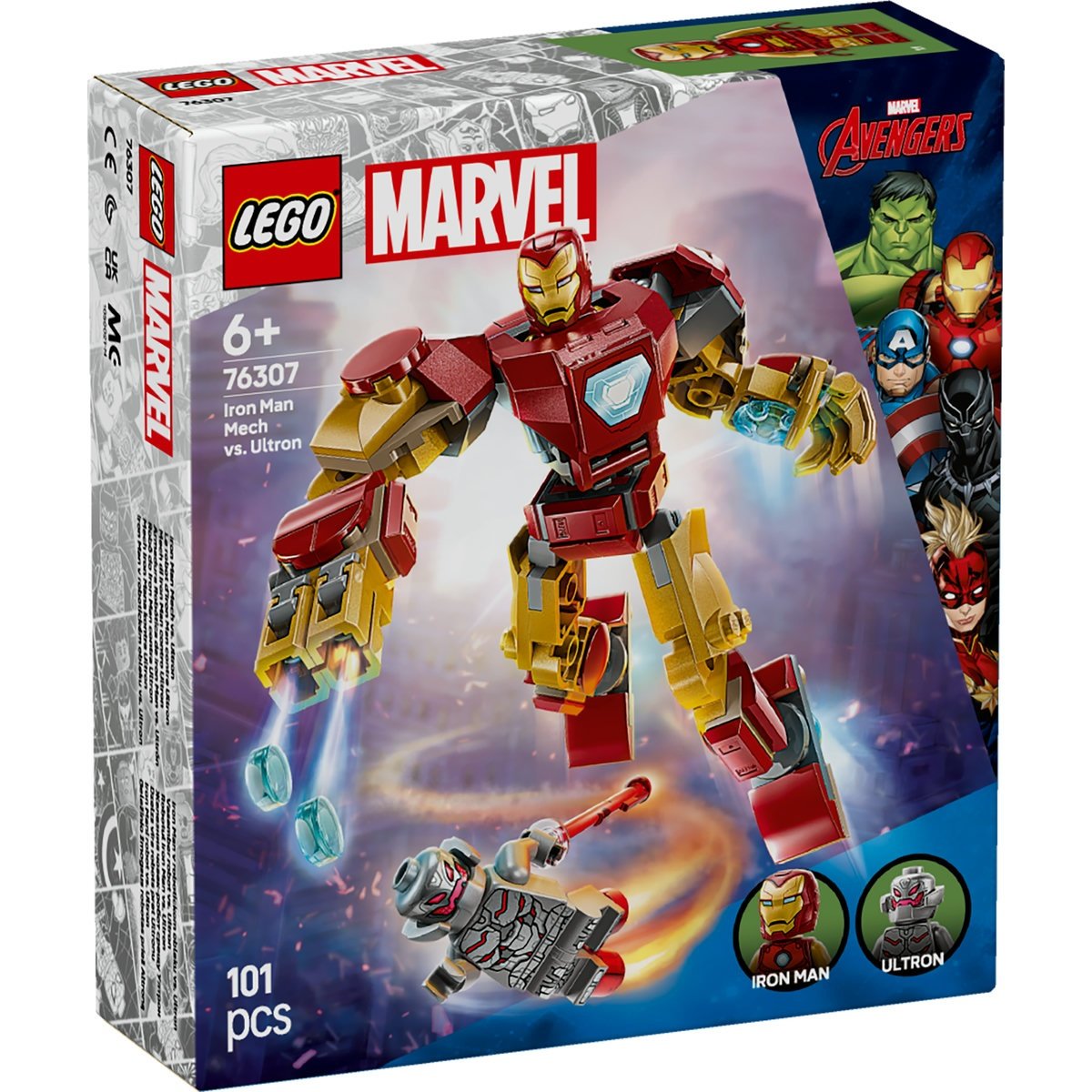 Set LEGO Marvel Super Heroes - Robotul Iron Man vs. Ultron (76307)