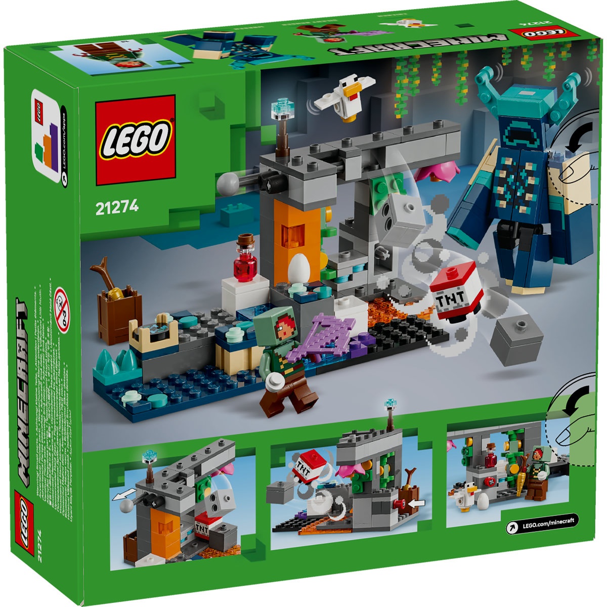 Set LEGO Minecraft - Întâlnirea cu Temnicerul (21274) - 2 | YEO