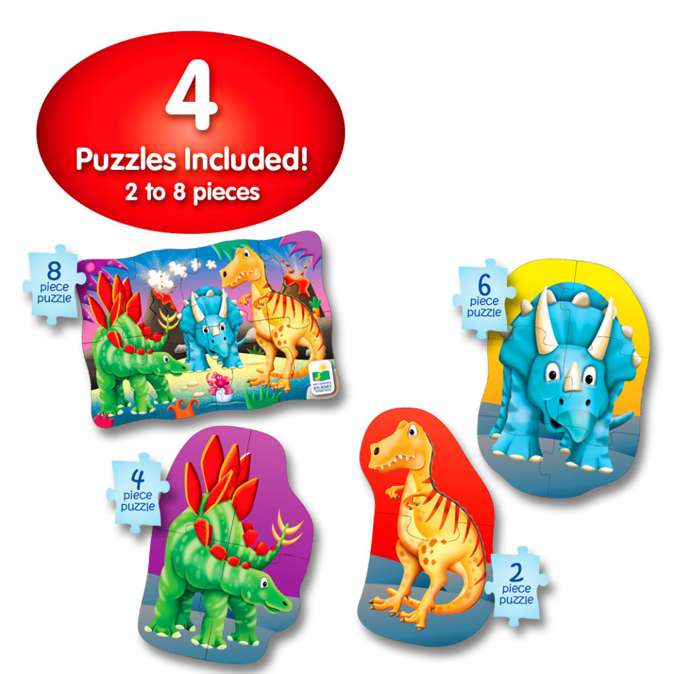 Set Primele Mele 4 Puzzle-Uri Dinozauri - 3 | YEO