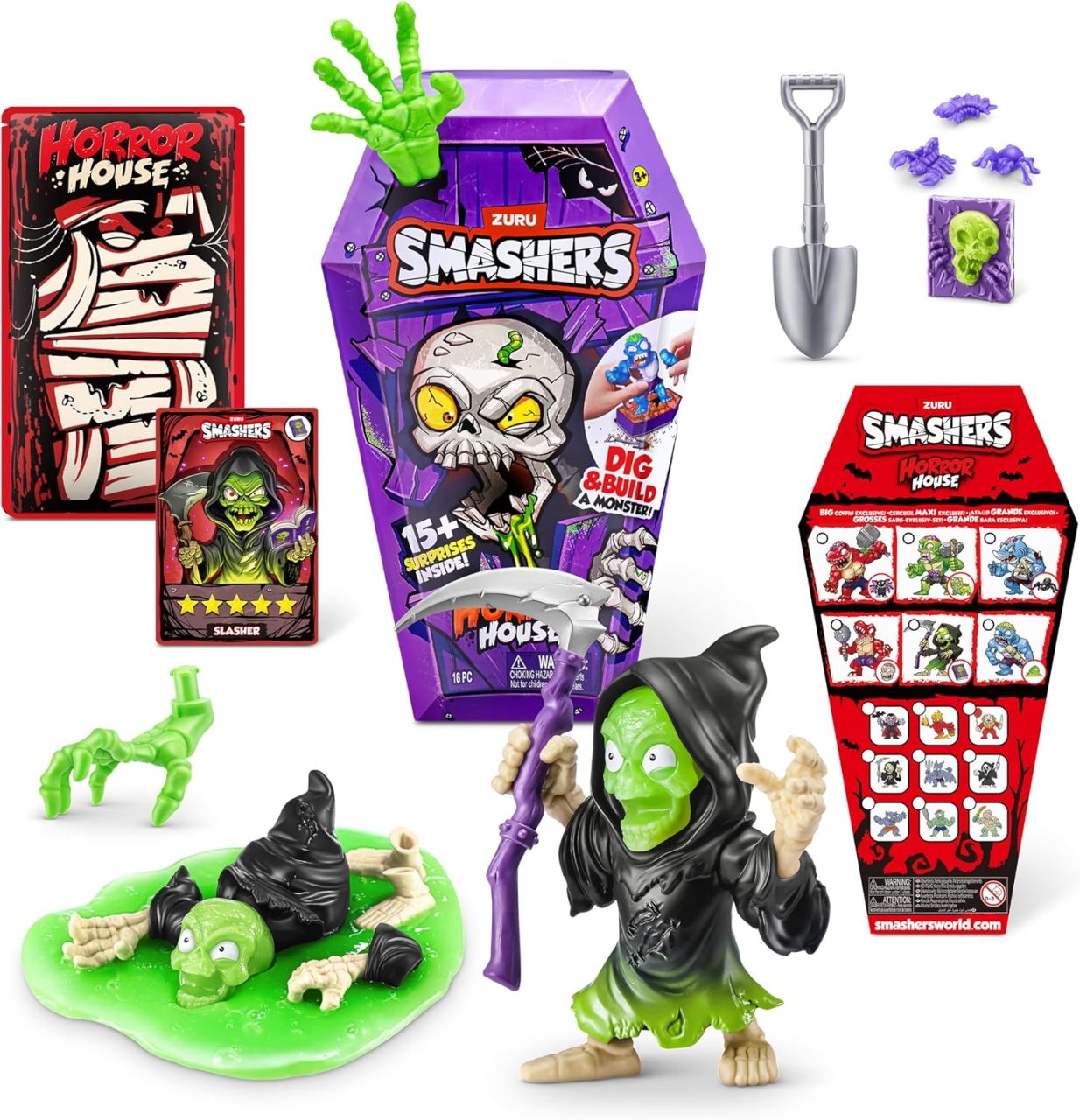 Smashers - Set cu peste 15 figurine si accesorii, Horror House Medium