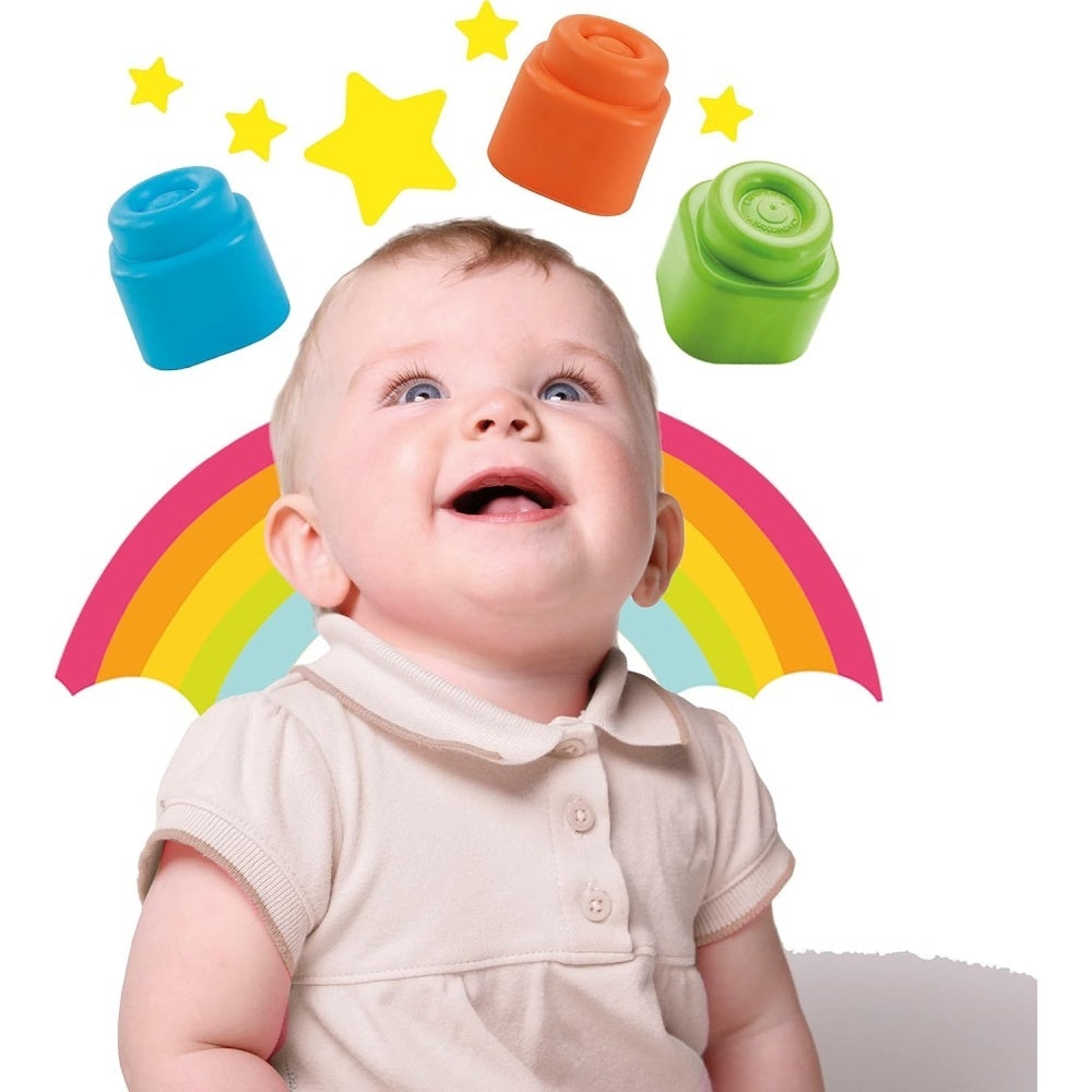 Clementoni - Jucarie educationala Soft Clemmy cos Pisicuta cu cuburi de constructie moi si lavabile - 3 | YEO