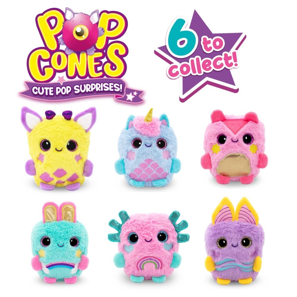 Craze - Jucarie de colectie Pop Cones animalute din plus 15 cm cu surpriza in cutia de Popcorn diverse modele