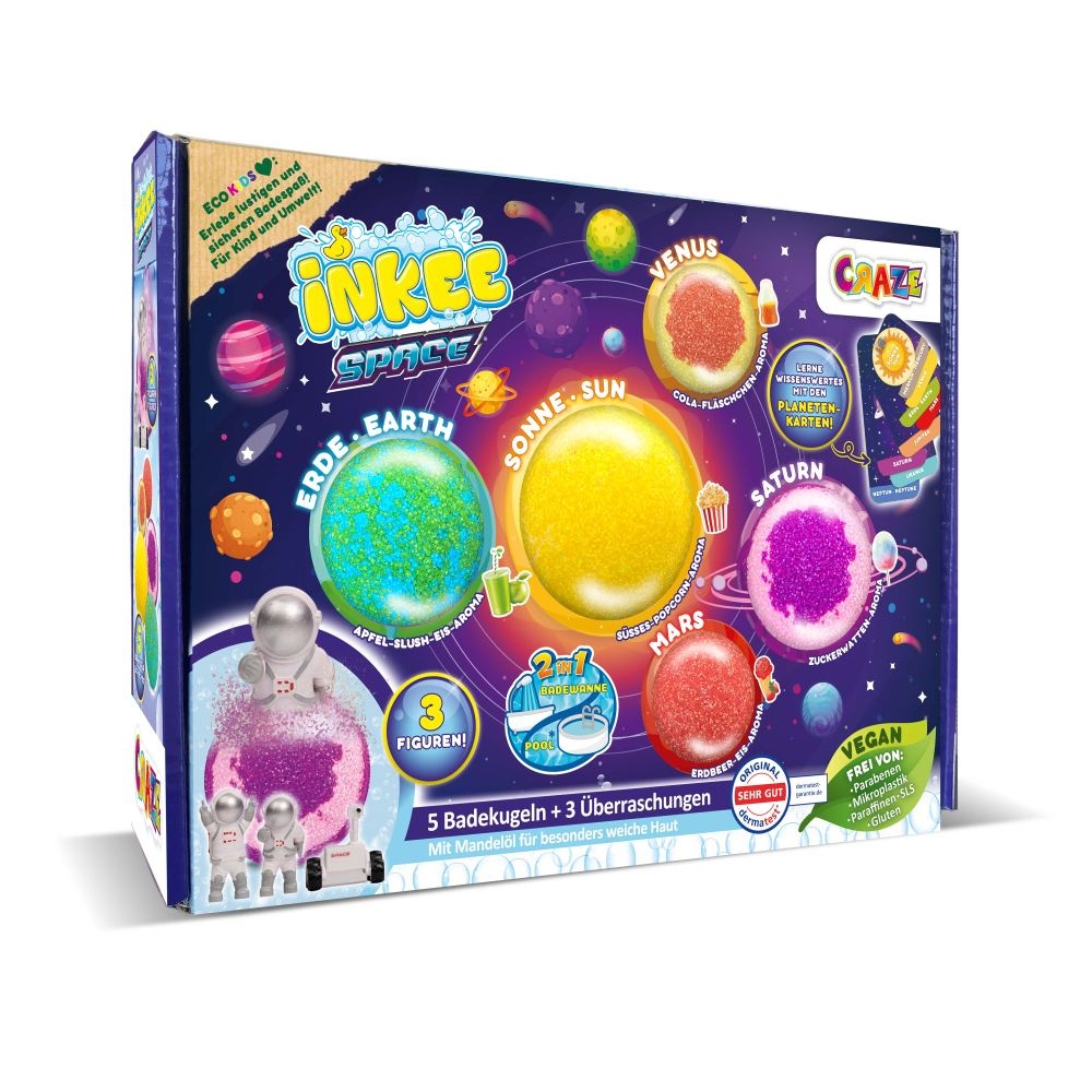 Craze - Set 5 bile de baie Inkee Sistemul Solar si 3 surprize - 2 | YEO