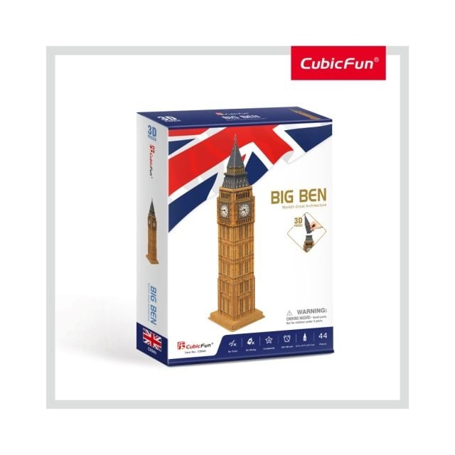 Cubic Fun - Puzzle 3D Big Ben (Nivel Mediu 44 Piese)