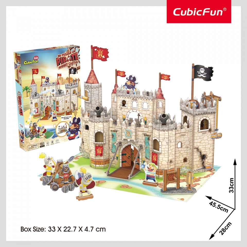 Cubic Fun - Puzzle 3D Castelul Piratilor 183 Piese - 2 | YEO