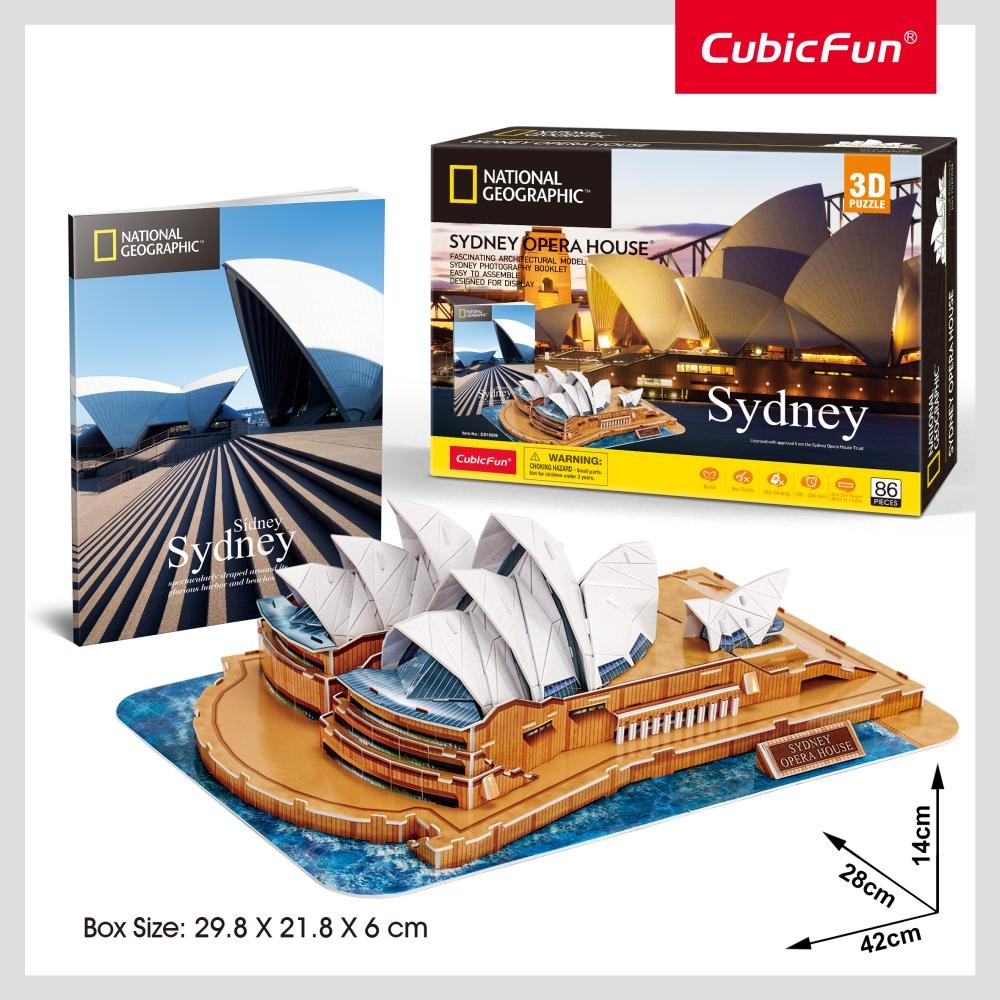 Cubic Fun - Puzzle 3D si brosura opera din Sydney 86 piese - 2 | YEO