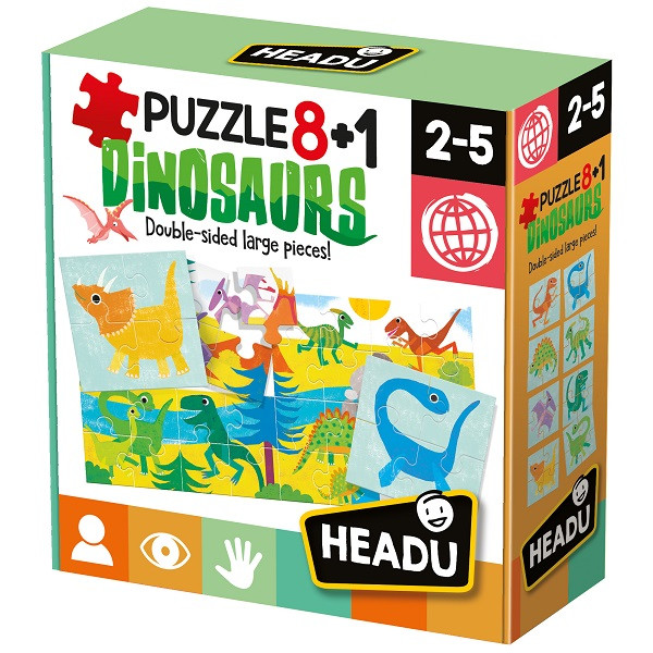 Headu Teacher Tested - 8+1 Puzzle Dinozauri - 1 | YEO