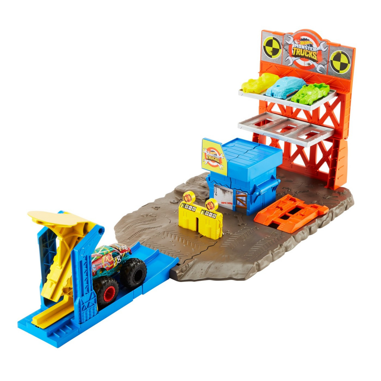 Hot Wheels Monster Trucks Set Blast Station - 1 | YEO