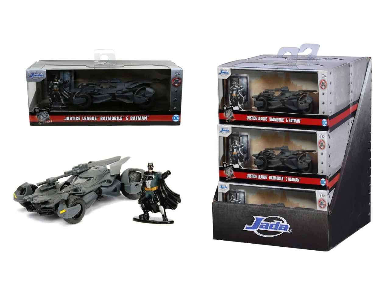 Jada Dc Justice League Set Figurina Batman Si Masinuta Metalica Batmobile Scara 1 La 32