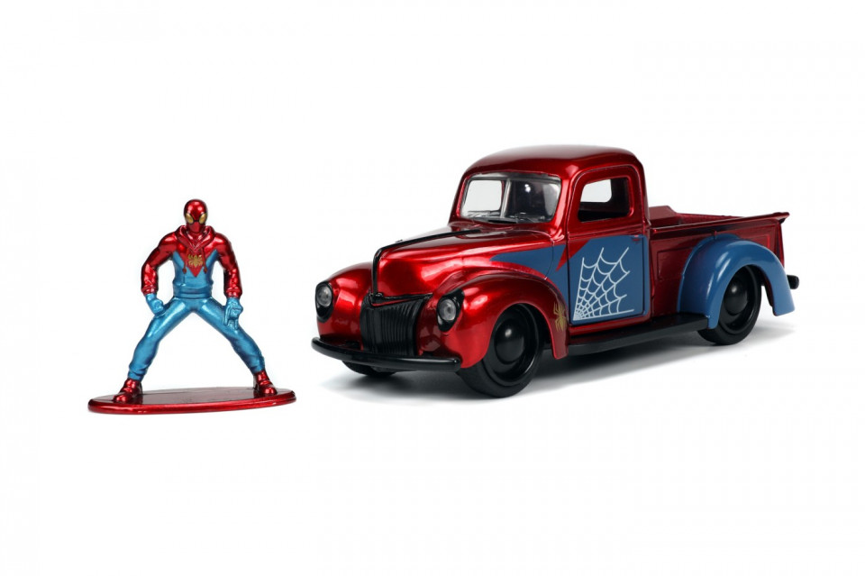 Jada Marvel Set Masinuta Metalica Ford Pick Up Scara 1:32 Si Figurina Metalica Spider Man - 2 | YEO