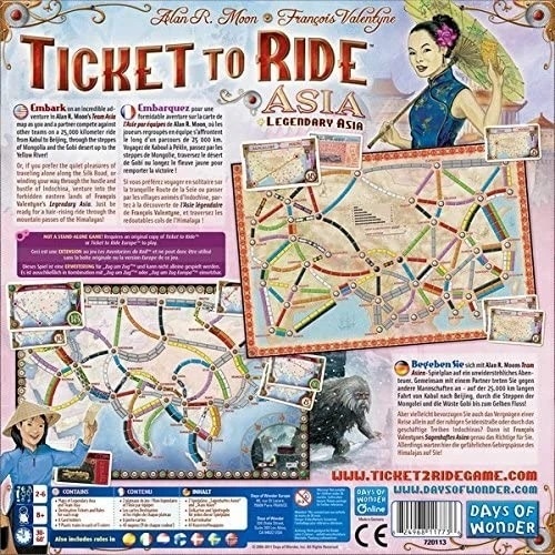 Joc de societate Ticket to Ride Map Collection Asia, extensie, limba engleza - 1 | YEO