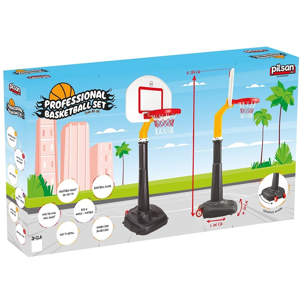 Panou cu stativ si cos baschet pentru copii Pilsan Professional Basketball Set - 1 | YEO