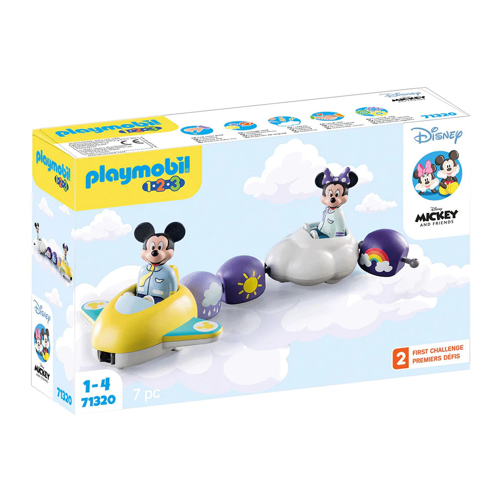 PLAYMOBIL - 1.2.3 & DISNEY: ZBORUL LUI MICKEY SI MINNIE PRINTRE NORI