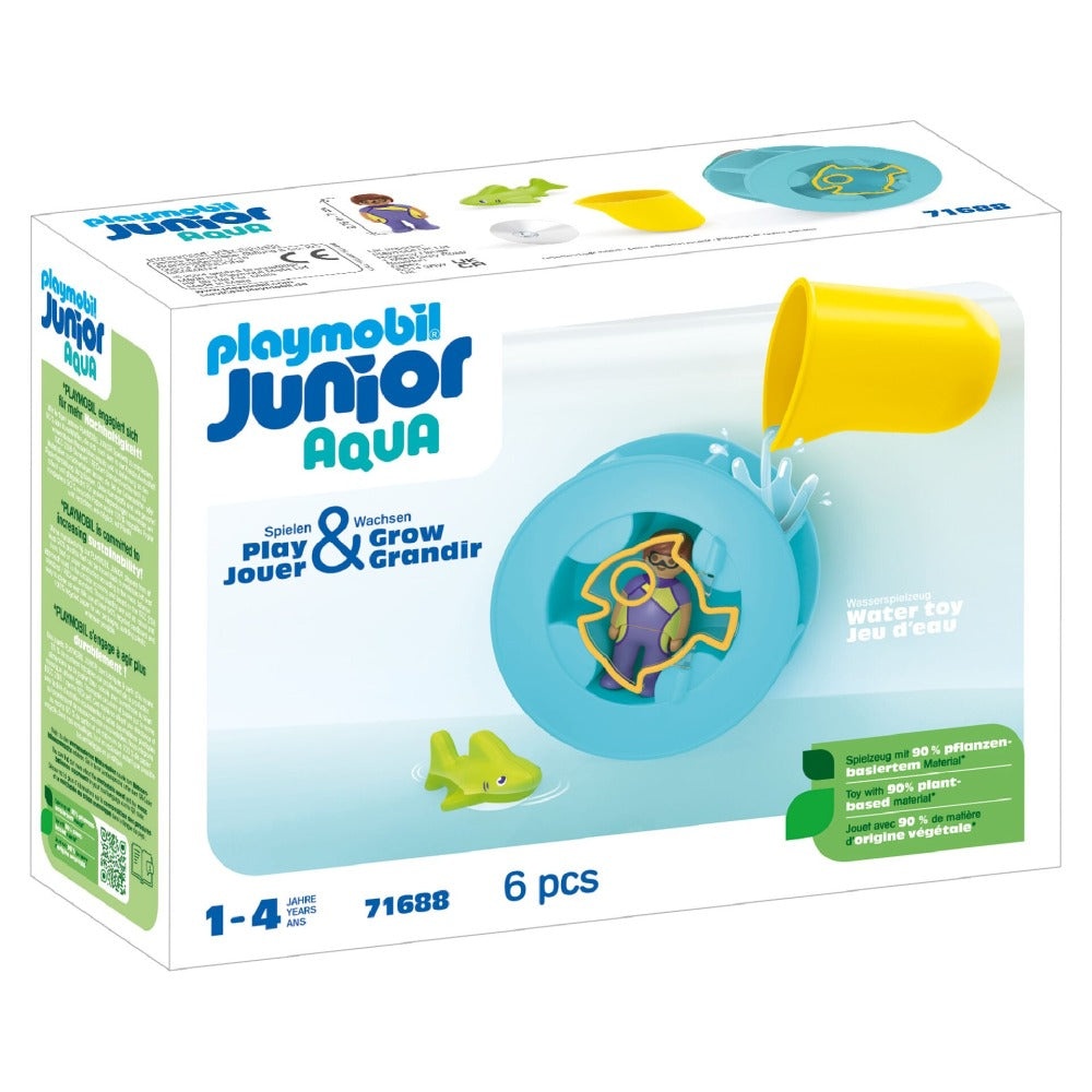 Playmobil Junior Aqua - Roata de apa cu pui de rechin - 1 | YEO