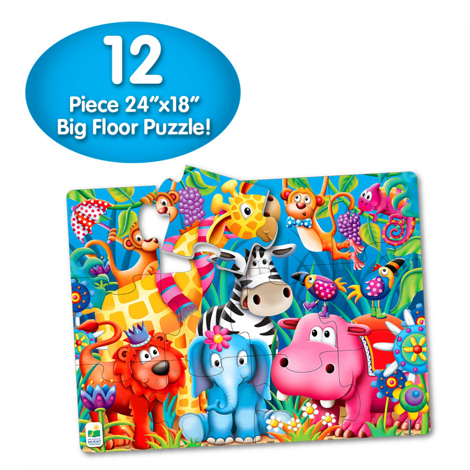 Primul Meu Puzzle De Podea - Animale In Jungla - 4 | YEO