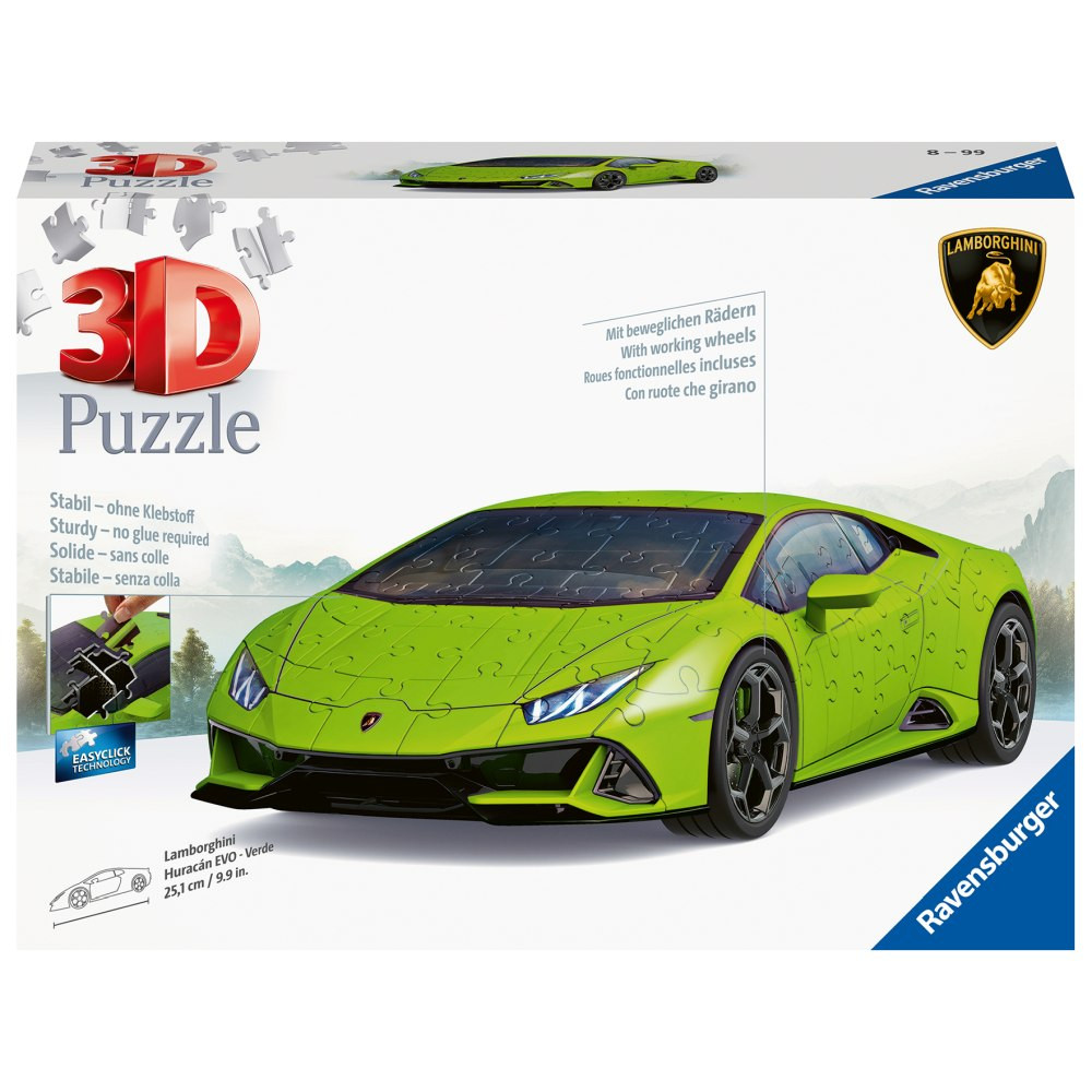 Puzzle 3D Lamborghini verde 108 piese