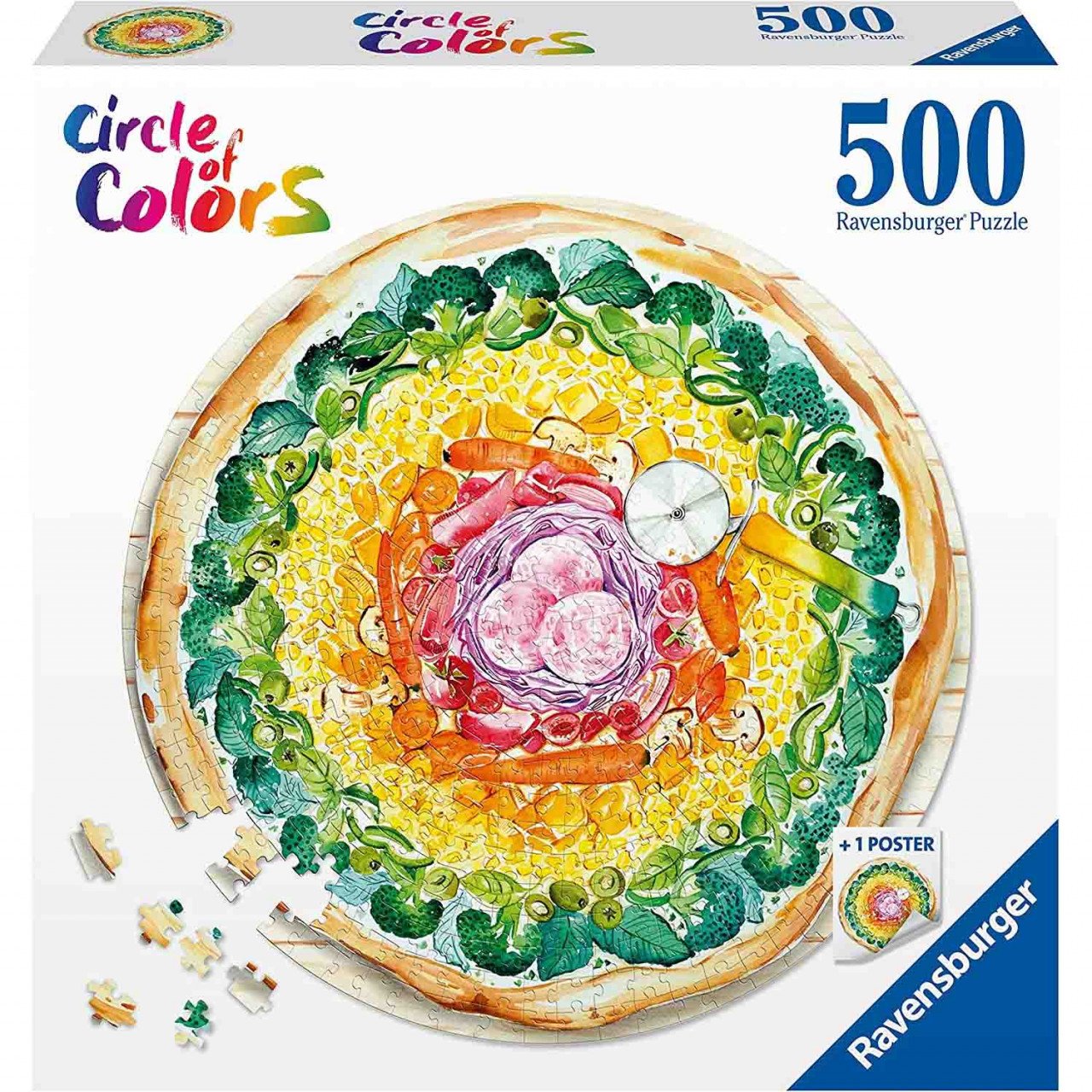 Puzzle Cerc Pizza, 500 Piese