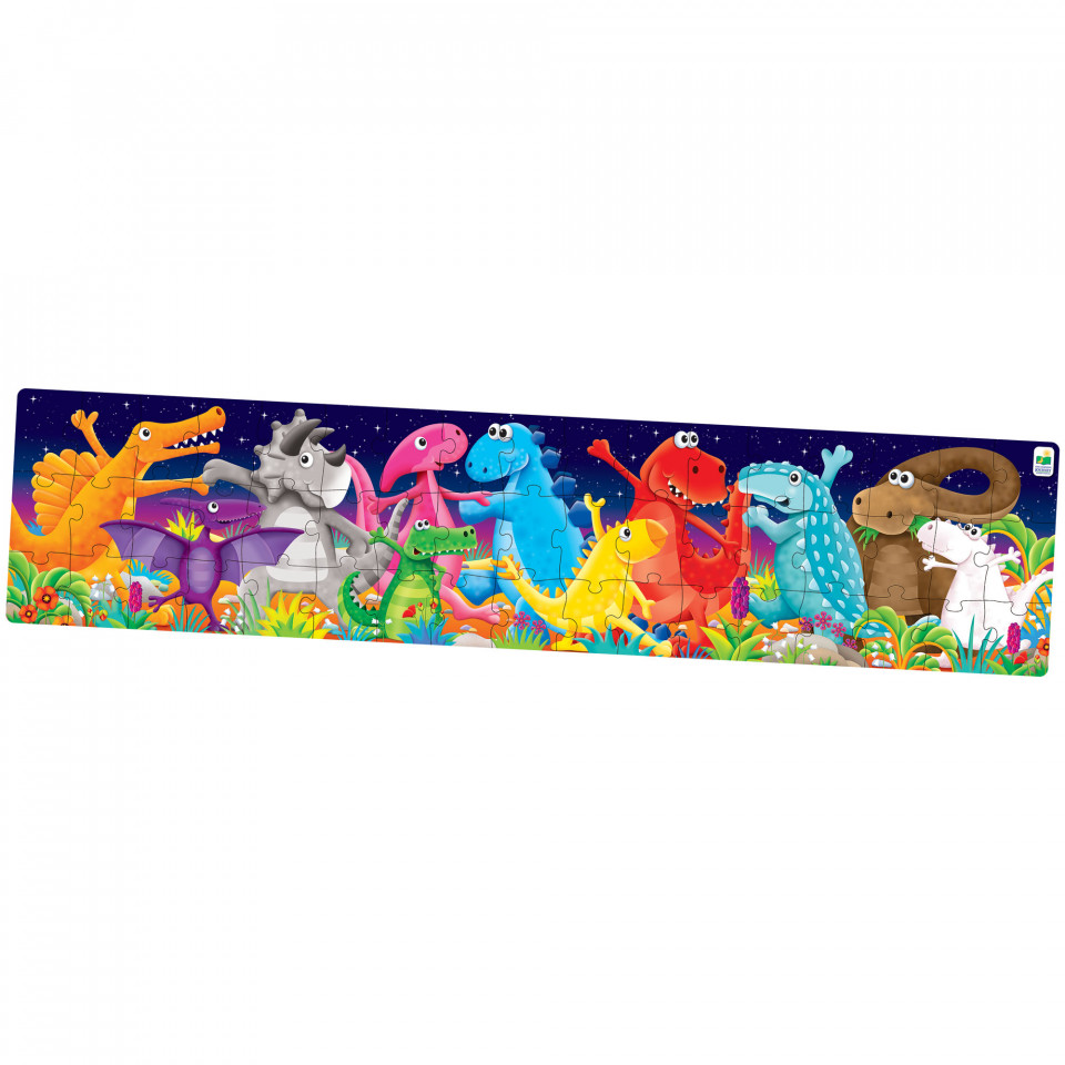 Puzzle Lung De Podea - Dinozauri Colorati - 3 | YEO