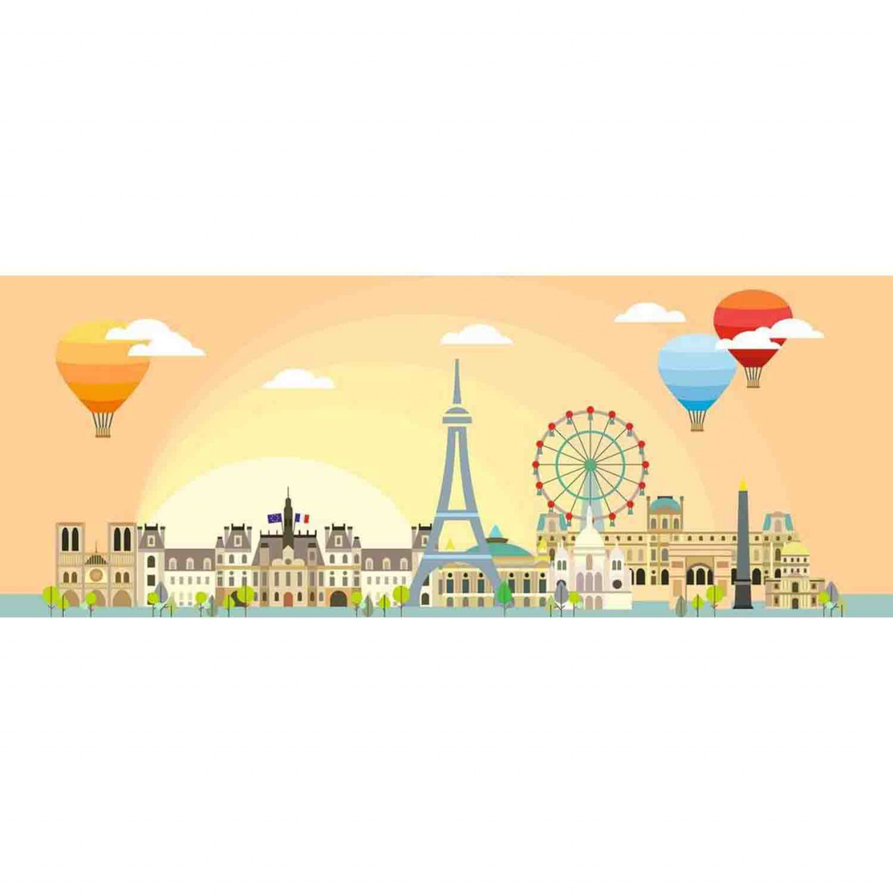 Puzzle Panorama Paris, 1000 Piese - 1 | YEO