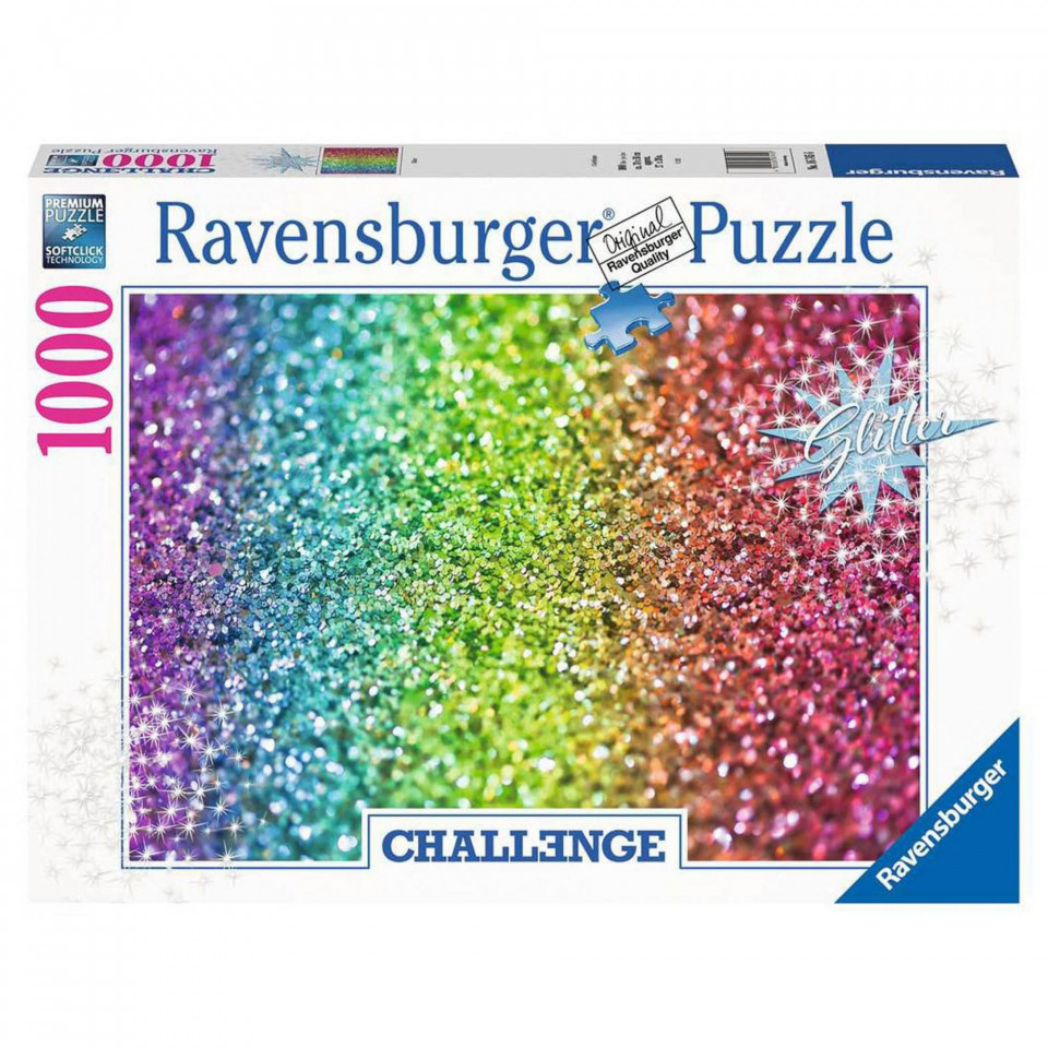 Puzzle Provocare Curcubeu Cu Sclipici, 1000 Piese - 3 | YEO