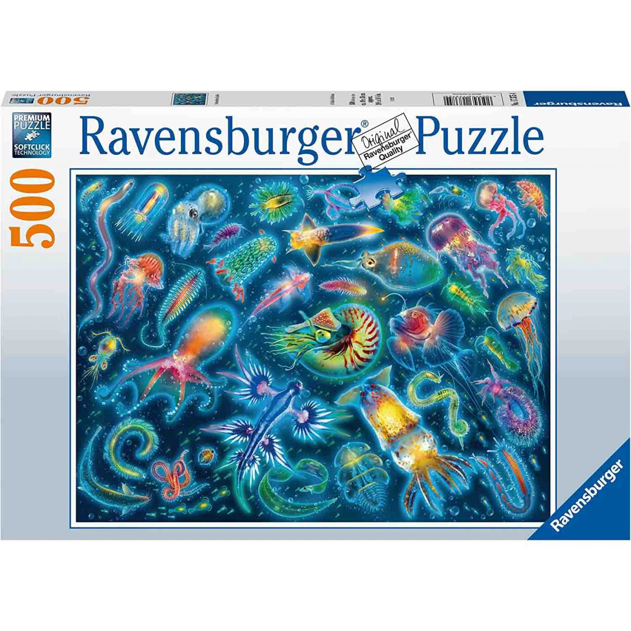 Puzzle Specii Marine Colorate, 500 Piese