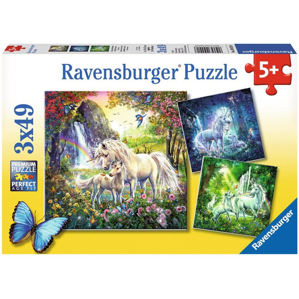 Puzzle Unicorni, 3X49 Piese