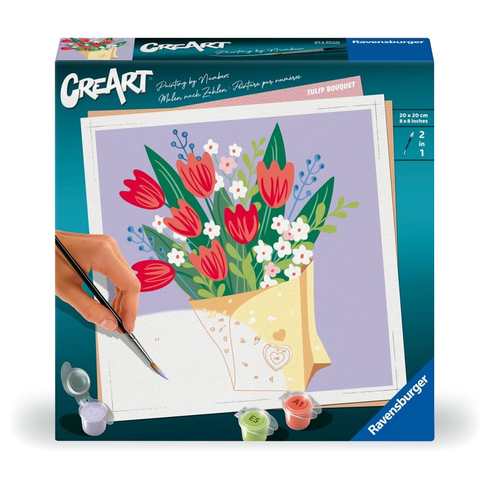 Ravensburger - CreArt pictura pe numere pentru adulti buchet de lalele