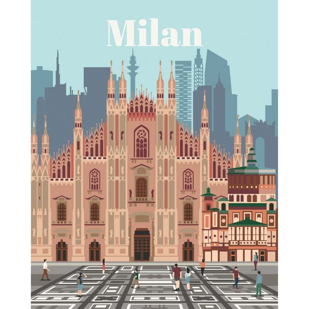 Ravensburger - CreArt pictura pe numere pentru adulti Milano plin de culoare - 2 | YEO