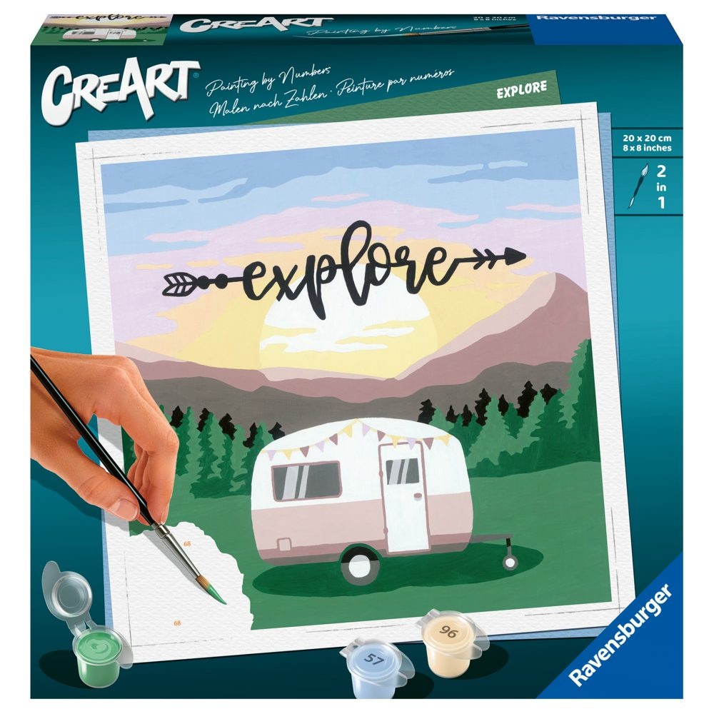 Ravensburger - CreArt pictura pe numere pentru adulti rulota Explore