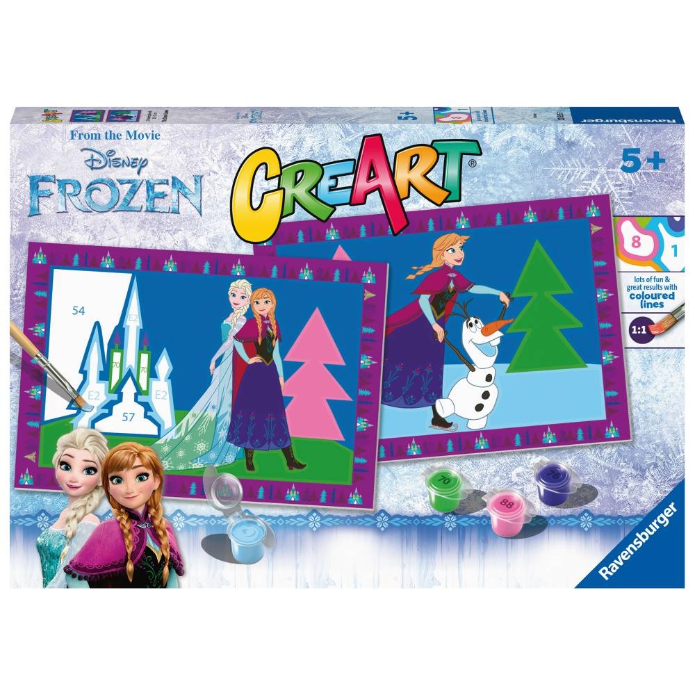 Ravensburger - CreArt pictura pe numere pentru copii 2 sabloane Disney Frozen