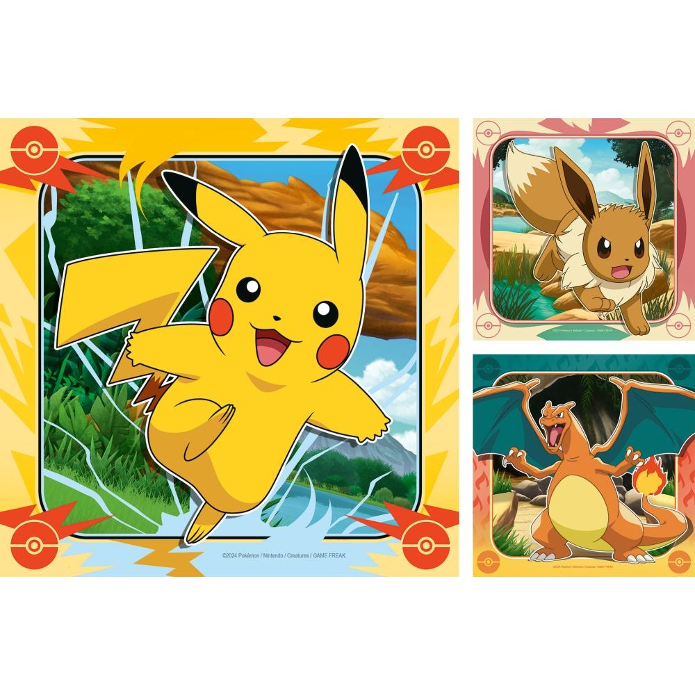 Ravensburger - Puzzle Pokemon 3x49 piese - 2 | YEO