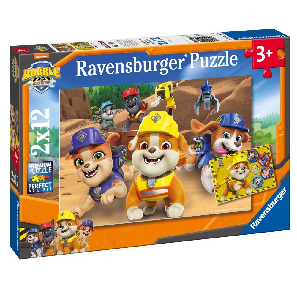 Ravensburger - Puzzle Rubble si echipa lui 2x12 piese - 1 | YEO