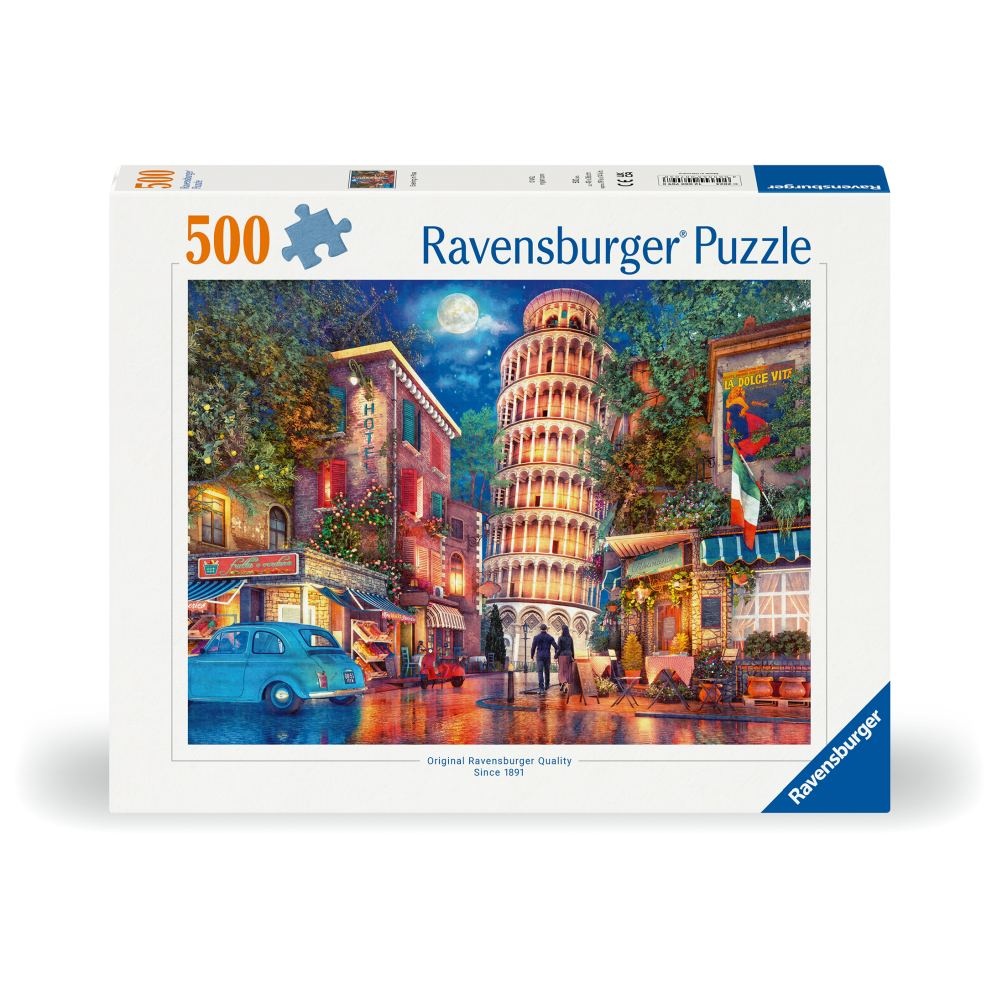 Ravensburger - Puzzle strazile din Pisa 500 piese design nou