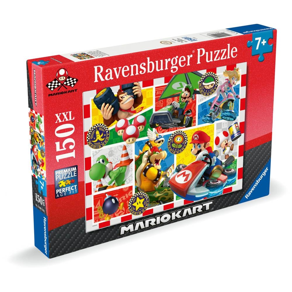 Ravensburger - Puzzle Super Mario si kart 150 piese XXL - 1 | YEO