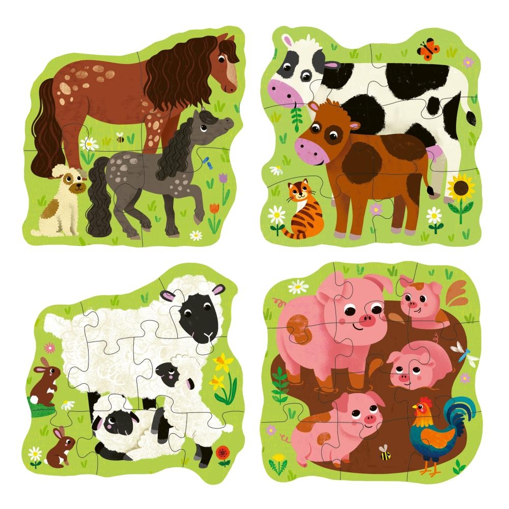 Ravensburger - Puzzle Up animale de la ferma 4 puzzle contur 4 6 8 10 piese - 2 | YEO