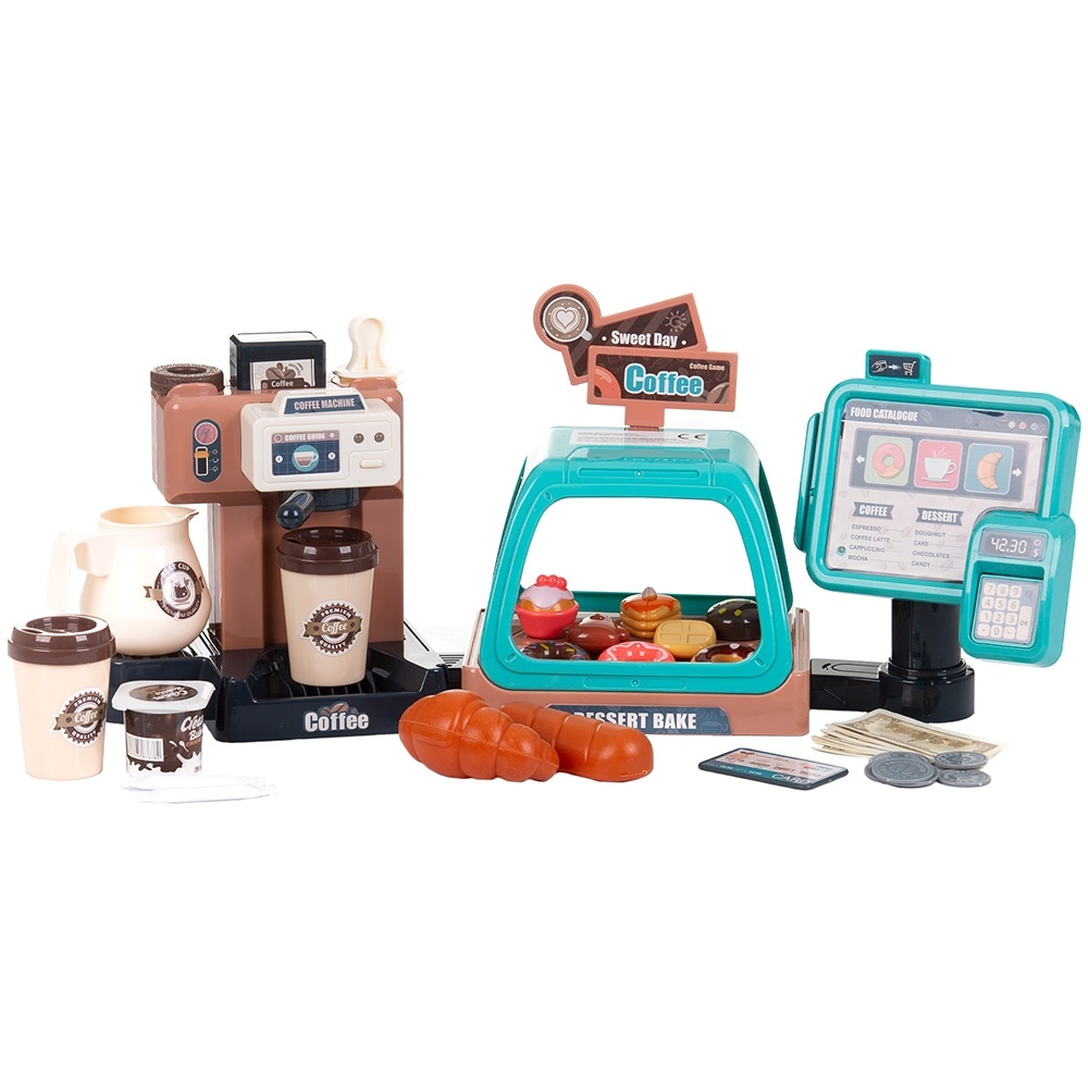 Set jucarie Chipolino Coffee Machine cu lumini, sunete si 41 accesorii