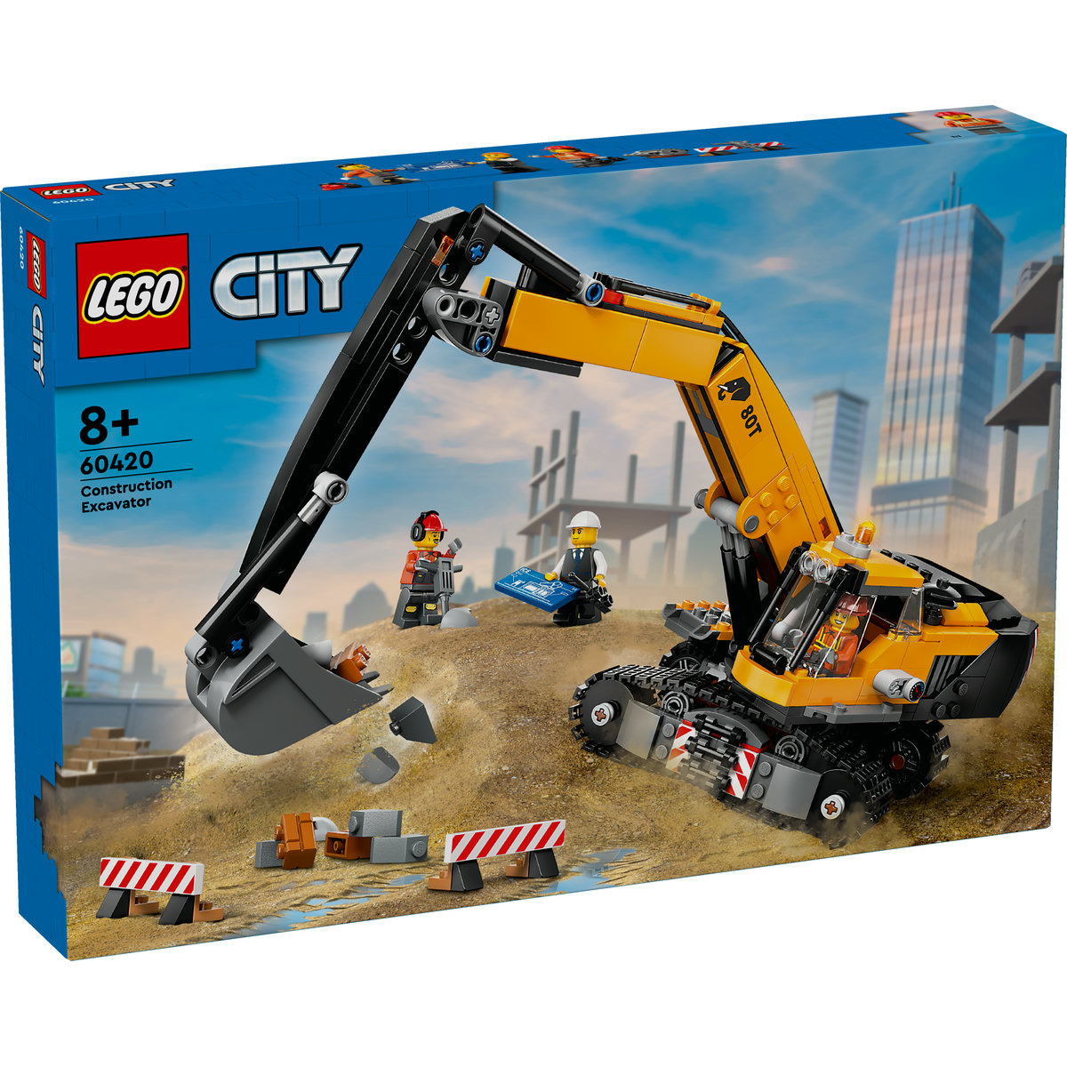 Set LEGO City - Excavator galben de constructii (60420) - 1 | YEO