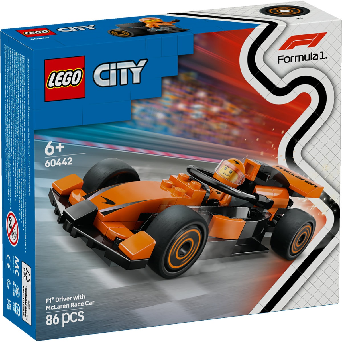 Set LEGO City - Pilot F1 cu masina de curse McLaren (60442)