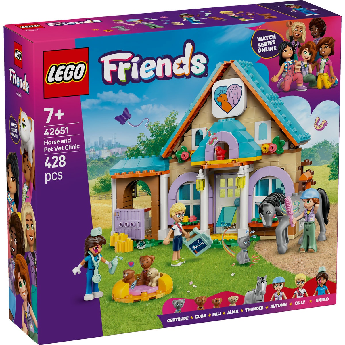 Set LEGO Friends - Clinica veterinara pentru cai si animale de companie (42651)