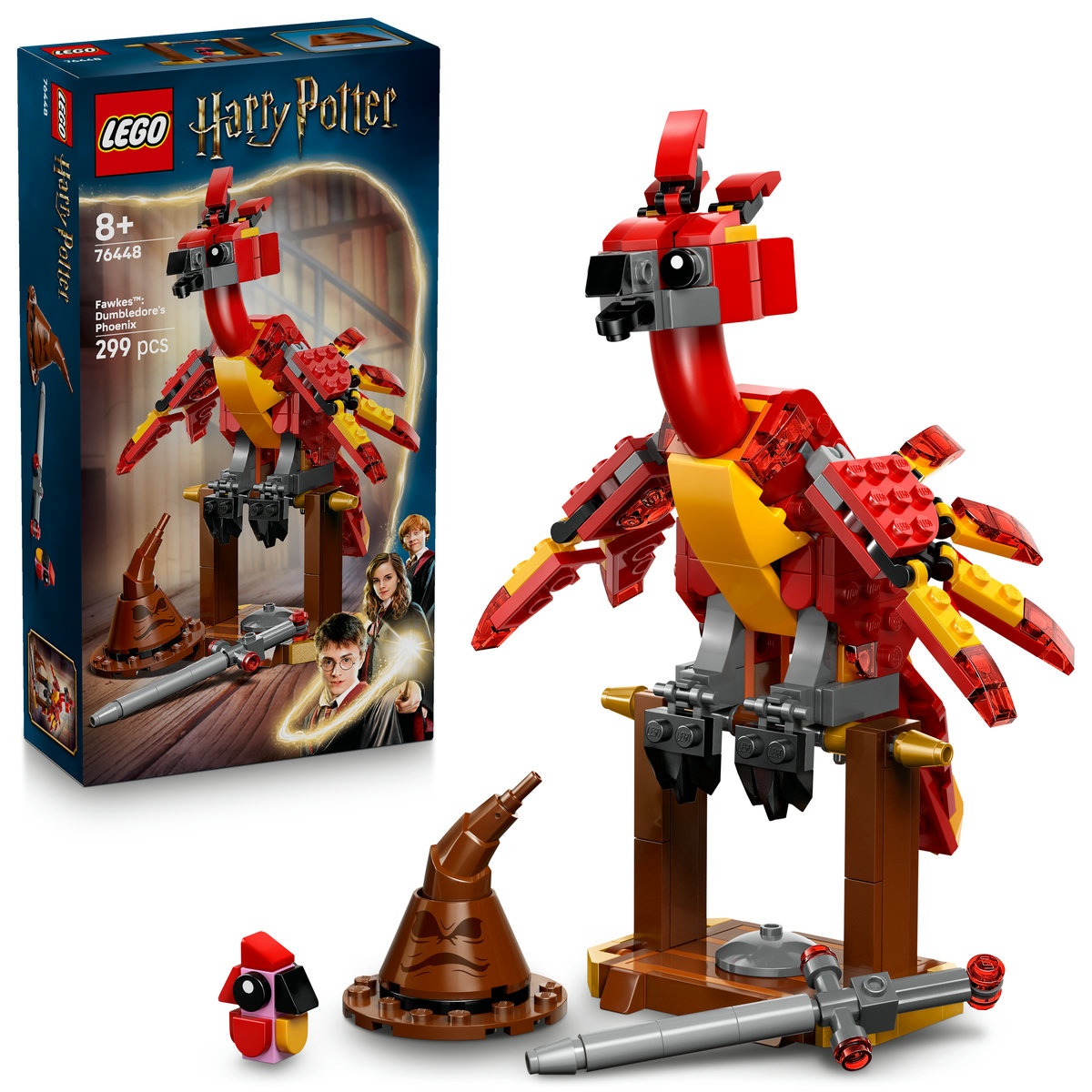Set LEGO Harry Potter - Fawkes: Phoenixul lui Dumbledore (76448)