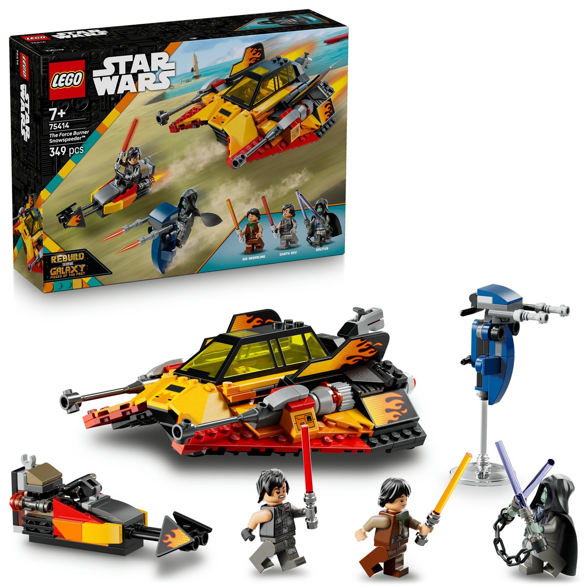 Set LEGO Star Wars - Snowspeeder înflacarat (75414)