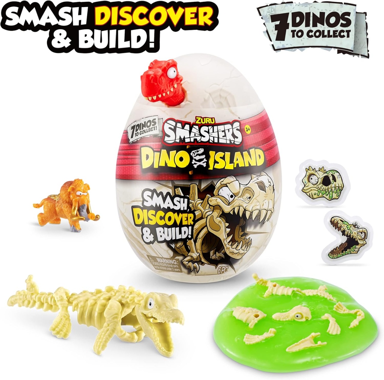 Smashers - Mini Ou surpriza cu 6 accesorii, Dino Island - 2 | YEO